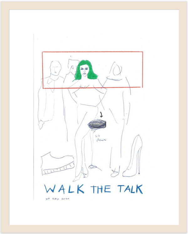 Kim Engelen, Example natural wooden frame, Walk the Talk, 2020