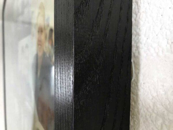 Kim Engelen, Collage Friends, detail of the black wooden frame,178x121.4x5 cm, 1998