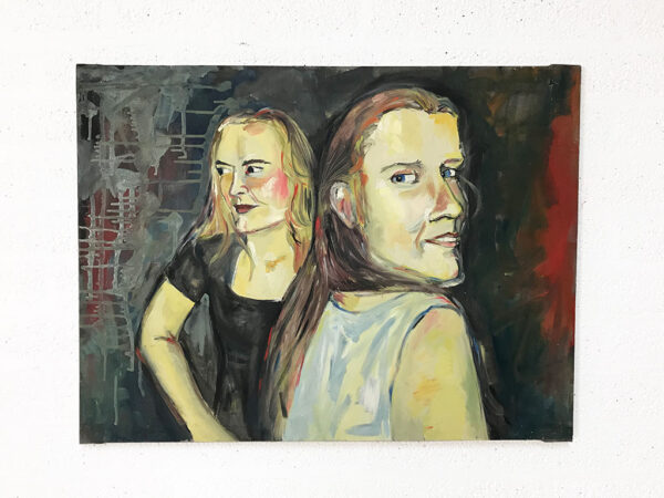 Kim Engelen, Oil on Canvas (Museum Wrap), Linda & I, Total-shot, 1998