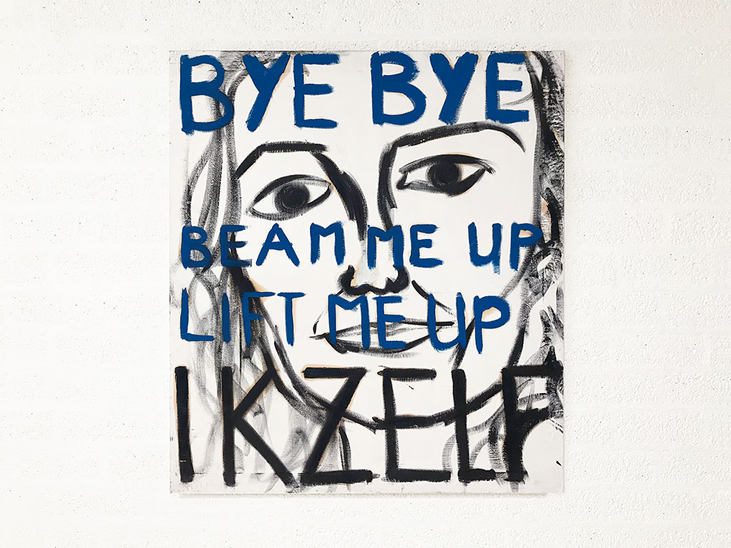 Kim Engelen, Myself (Bye Bye), Series Pronunciations, Oil on Canvas, Total-shot, 1997