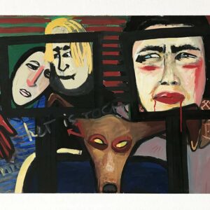 Kim Engelen, Ilse & Gerben, Mara, Oil on Chipboard, 1997