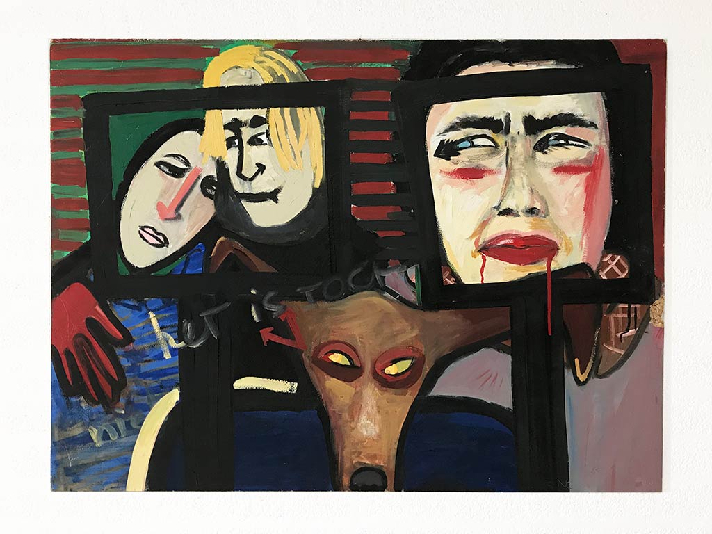 Kim Engelen, Ilse & Gerben, Mara, Oil on Chipboard, 1997