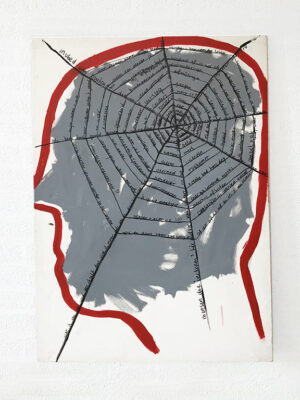 Kim Engelen, Networks (Grey), Acrylic on Canvas, Total-shot, 1997
