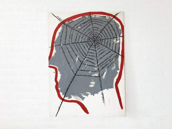 Kim Engelen, Networks (Grey), Acrylic on Canvas, Total-shot, 1997