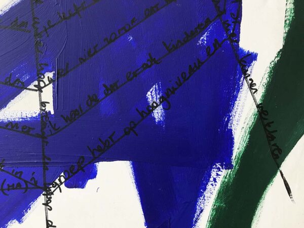 Kim Engelen, Networks (Blue), Acrylic on Canvas, Detail-shot 3, 1997