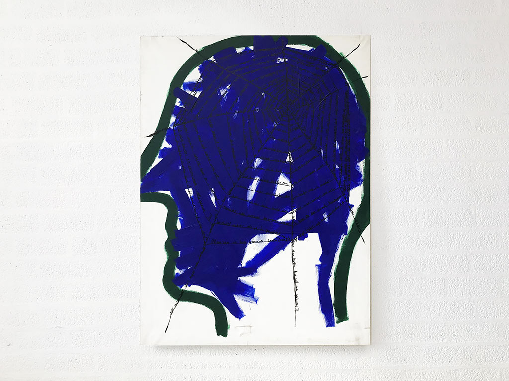 Kim Engelen, Networks (Blue), Acrylic on Canvas, Total-shot, 1997