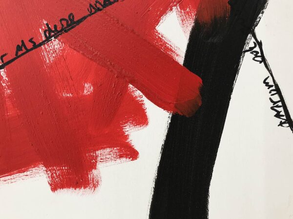 Kim Engelen, Networks (Red), Acrylic on Canvas, Detail-shot 1, 1997