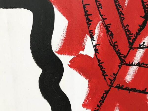 Kim Engelen, Networks (Red), Acrylic on Canvas, Detail-shot 5, 1997