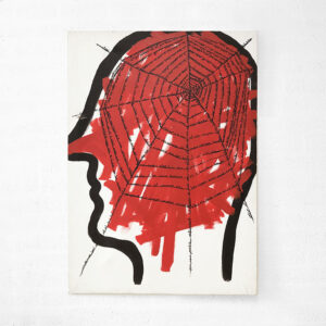 Kim Engelen, Networks (Red), Acrylic on Canvas, Total-shot, 1997