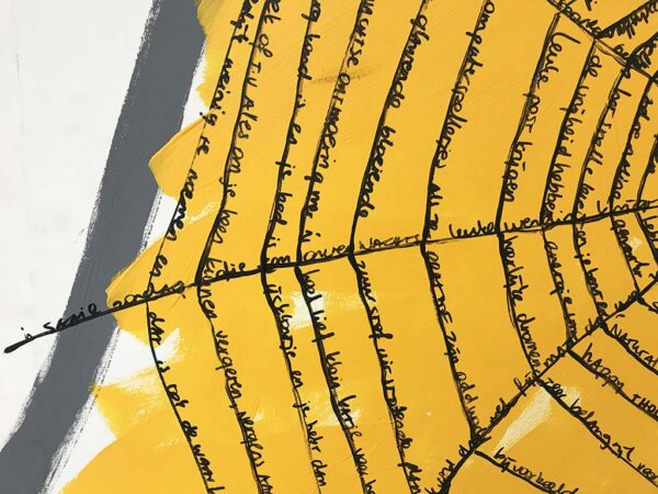 Kim Engelen, Networks (Yellow), Acrylic on Canvas, Detail-shot 1, 1997