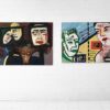 Kim Engelen, On the left Ilse & Gerben, Mara, Oil on Chipboard, On the right Mara & Patrick, Oil on Canvas & Photos, Overview shot, 1997