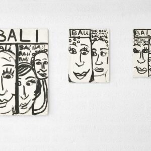 Kim Engelen, Series Bali-Bali-Bali (all-3-paintings-together), Acrylic on Canvas, Overview-shot, 1998