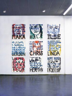 Kim Engelen, Uitspraken (Series of 9), Overview-shot Art Academy Den-Bosch, 1997