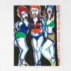 Kim Engelen, Fast Chicks Legs Show (Snelle Dellen Benen Show), Oil on Regular Stretched Canvas, 1997