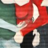 Kim Engelen, Red Sweater, Oil Paint on Roller Screen, Detail 3, 1995