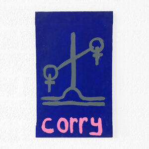 Kim Engelen, Zodiac Painting, Corry—Libra No. 7, Acrylic on Canvas, 1998