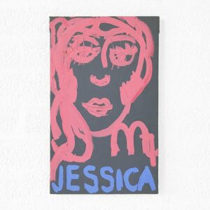 Kim Engelen, Zodiac Painting, Jessica—Virgo No. 6, Acrylic on Canvas, 1998