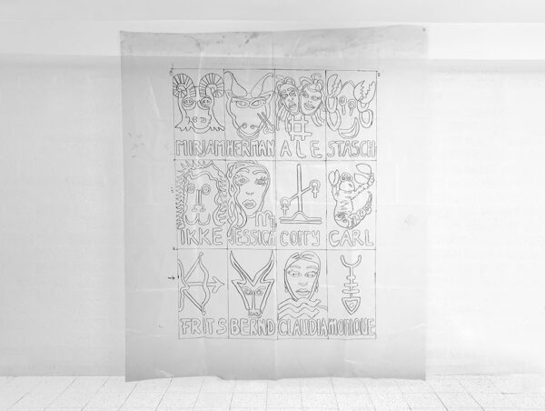 Kim Engelen, Zodiac Plastic (Production Sketch for the Zodiac Carpet, 215 x 181,5 cm (84.65 x 71.46 in, 1998