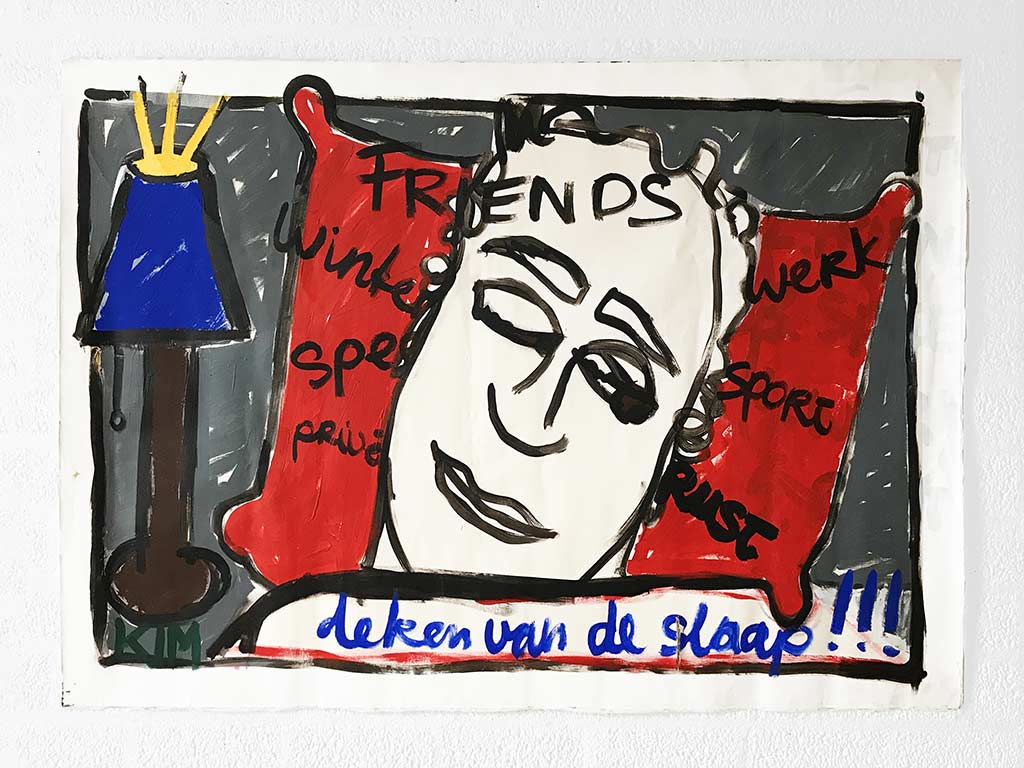 Kim Engelen, Deken van de Slaap (Sleeping Blanket), Acrylic on Canvas (unstretched), 1998