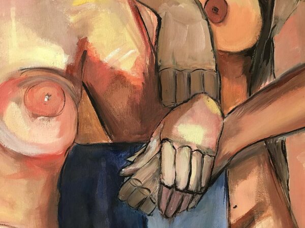 Kim Engelen, Naked Family Schakel, Oil on Canvas, Detail 6, 1996