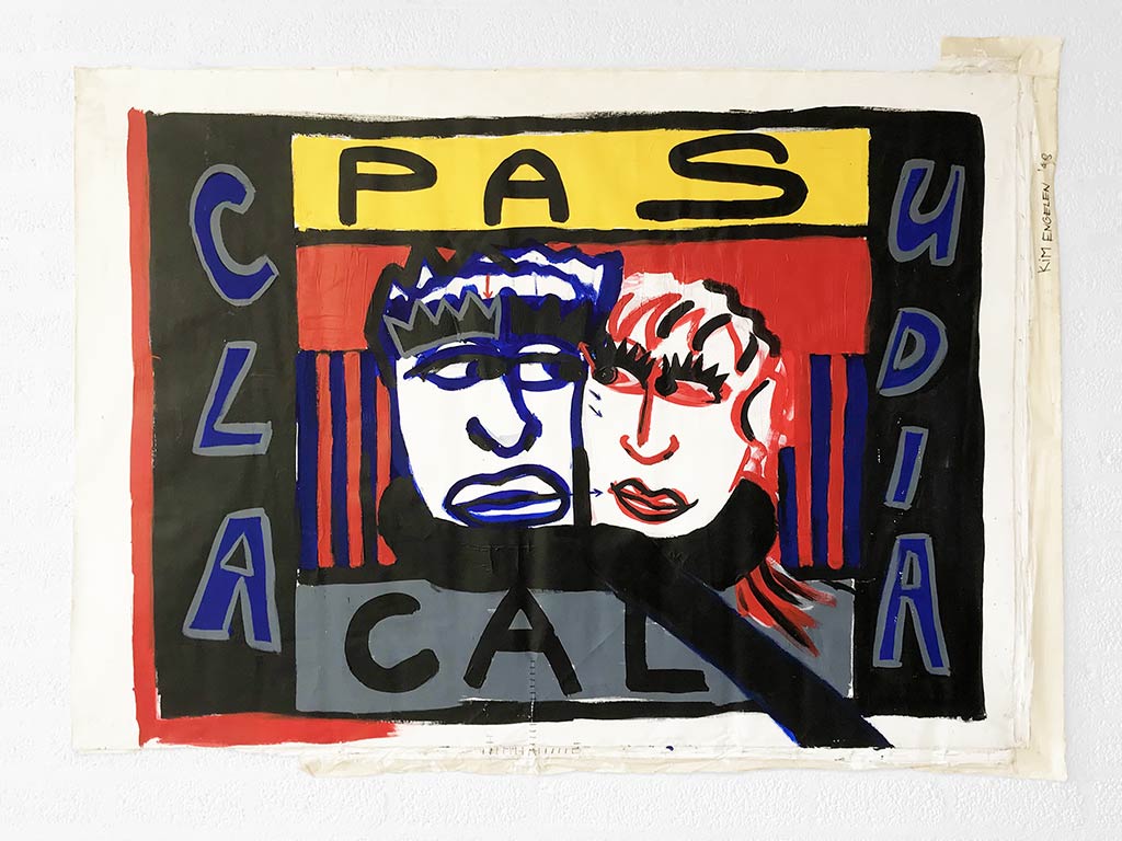 Kim Engelen, Pascal & Claudia, Acrylics on Canvas (Unstretched), 1998