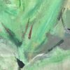 Kim Engelen, Greek Head (Green), Oil on Canvas, Unstretched, Detail 3, 1995