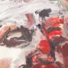 Kim Engelen, Greek Head (Red), Oil on Canvas, Unstretched, Detail 2, 1995