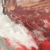 Kim Engelen, Greek Head (Red), Oil on Canvas, Unstretched, Detail 3, 1995