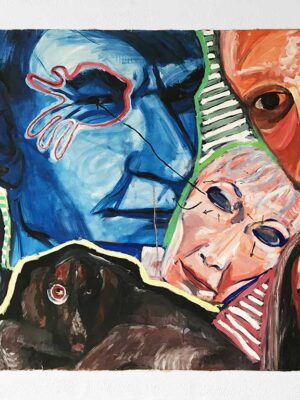 Kim Engelen, Koppen (Heads), Oil on Canvas (Unstretched), 1997