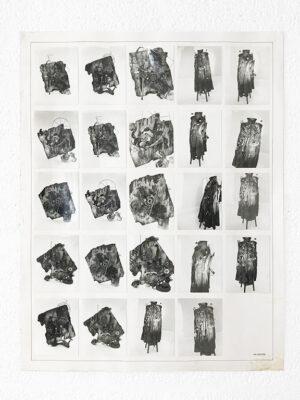 Kim Engelen, Aftermath No. 8, 24 Photographs (Mix of Sculptures & Cloak), 1993
