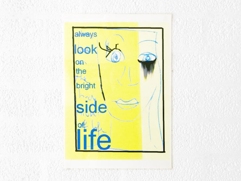 Kim Engelen, Always Look on the Bright Side of Life, Computer Drawing, Laminated Print, 1996