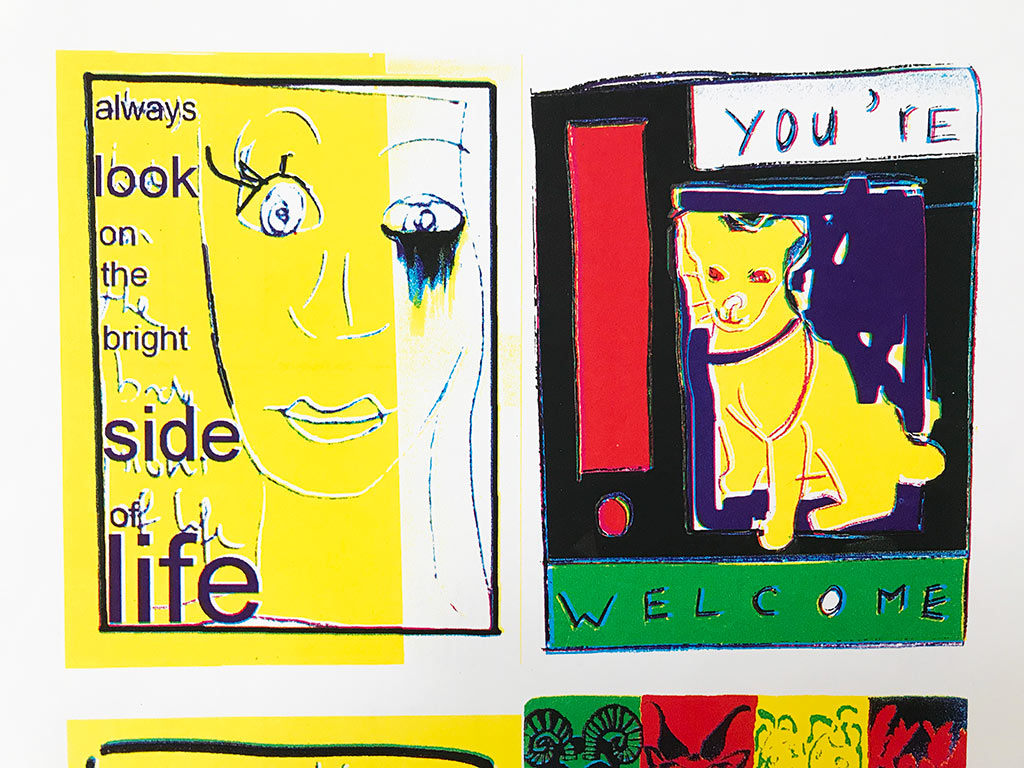 Kim Engelen, Mix of Postcards, Silkscreen, Detail Top 2, 1999