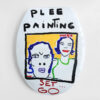 Kim Engelen Plee Painting (Privy Painting), Ready Set Go, Acrylics on Toilet Seat, 1998