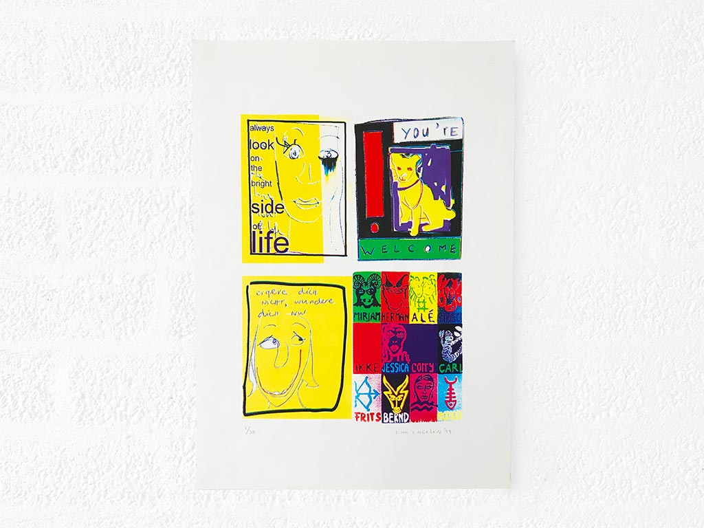 Kim Engelen, Mix of Postcards, Silkscreen, 1999