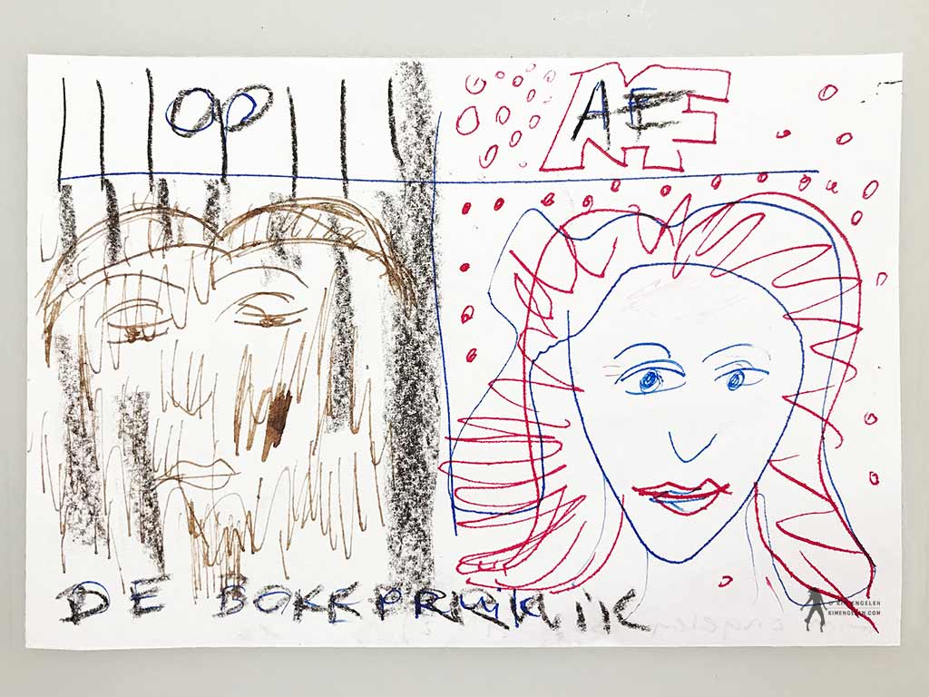 Kim Engelen, De Bokkepruik (The Bucks Wig), Drawing No.2, Web Example, 2021