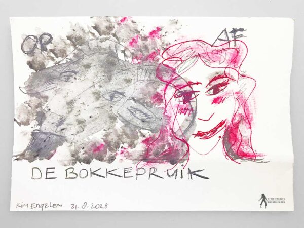 Kim Engelen, De Bokkepruik (The Bucks Wig), Drawing No.5, Web Example, 2021
