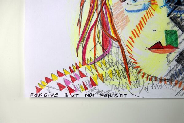 Kim Engelen, Confession Drawings No.1, Forgive but not Forget, Detail , 29,6 x 21 cm (11.7 x 8.3 in), 18 Januari 2022