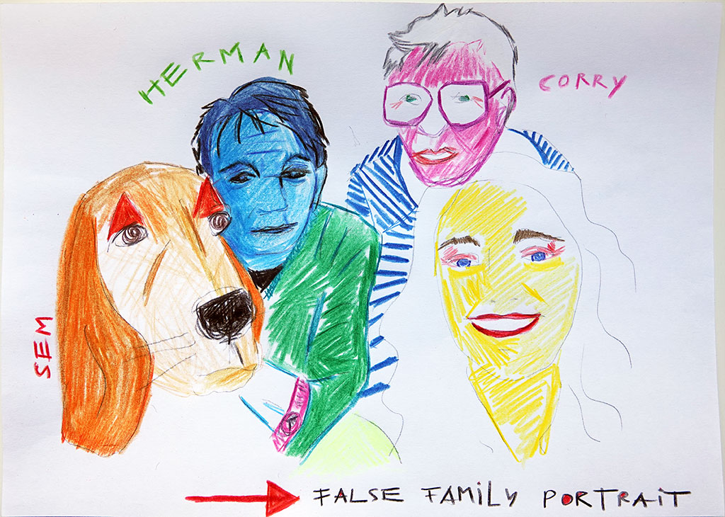 Kim Engelen, Confession Drawings, No.3, False Family Portrait, 25 January 2022