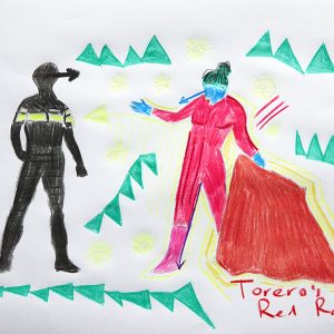 Kim Engelen, Confession Drawings, No.18, Torero’s Red Rag, 17 March 2022