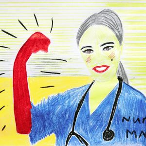 Kim Engelen, Confession Drawings, No.21, Nurse Maria, 29 March 2022