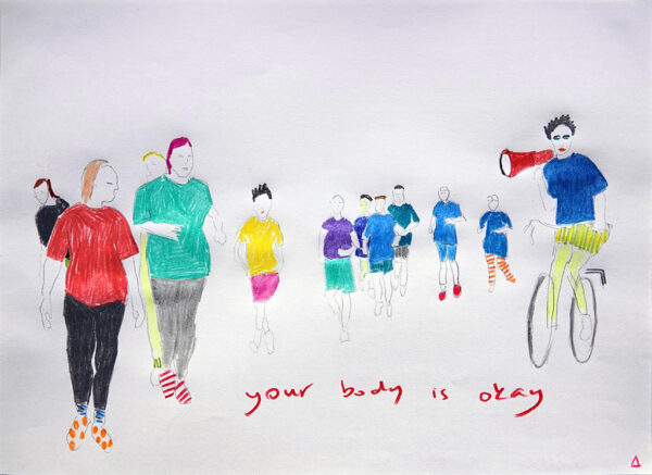 Kim Engelen, Confession Drawings, No. 24, Your Body is Okay, 7 April 2022
