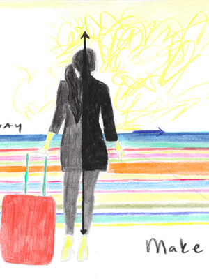 Kim Engelen, Confession Drawings, No.25, Make Room—Walk Away, 12 April 2022