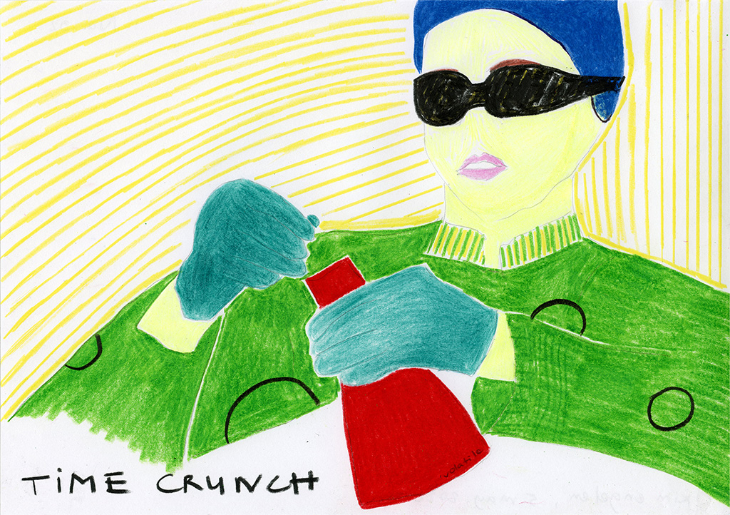 Kim Engelen, Confession Drawings, No. 32, Time Crunch, 5 May 2022