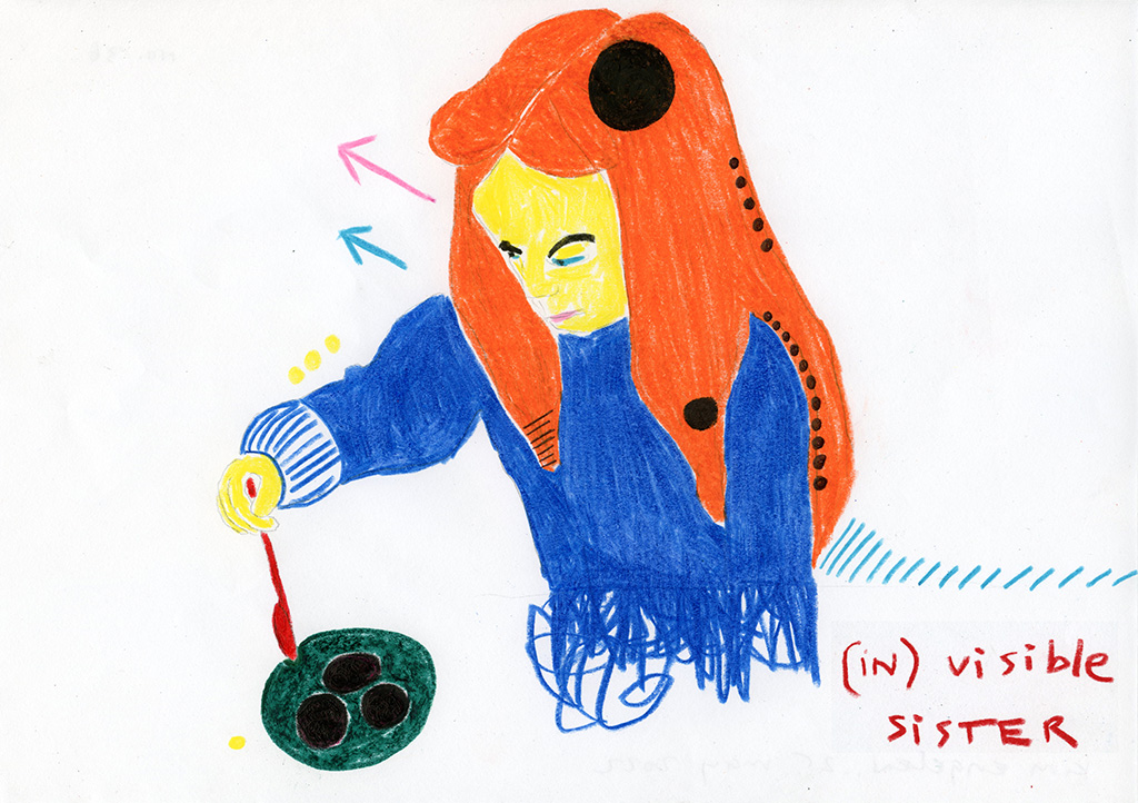 Kim Engelen, Confession Drawings, No. 36, (In)visible Sister, 25 May 2022
