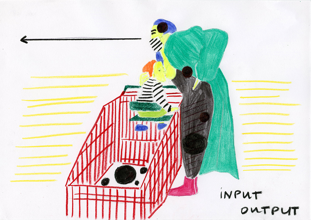 Kim Engelen, Confession Drawings, No.48, Input Output, 4 July 2022