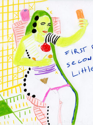 Kim Engelen, Confession Drawings, No.49, First Brain, Second Brain, Little Brain, 6 July 2022
