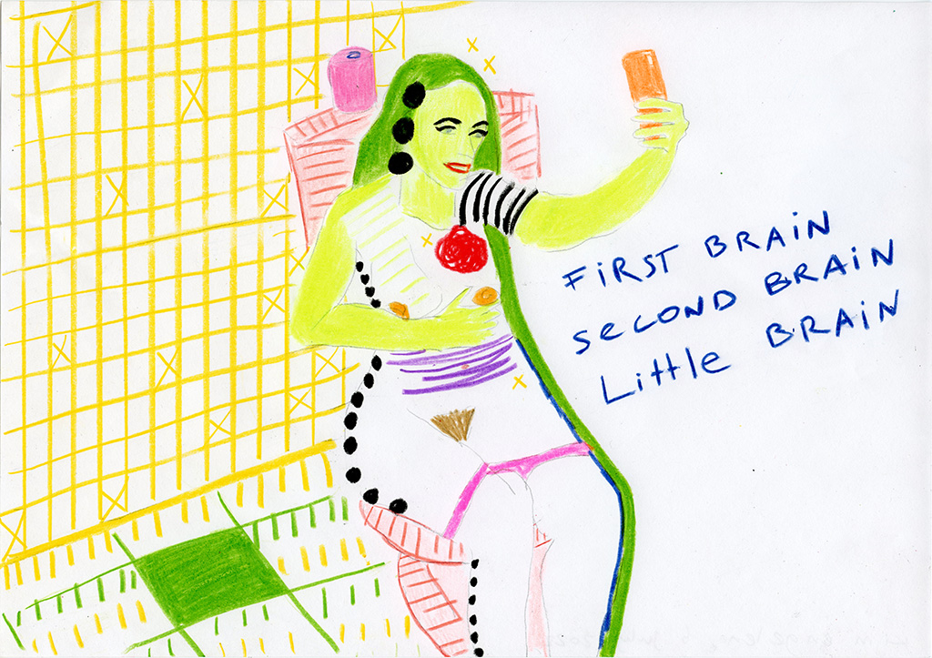 Kim Engelen, Confession Drawings, No.49, First Brain, Second Brain, Little Brain, 6 July 2022
