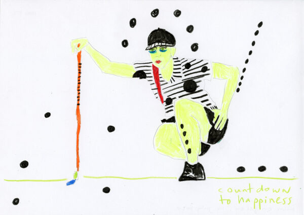 Kim Engelen, Confession Drawings, No.51, Countdown to Happiness, 14 July 2022