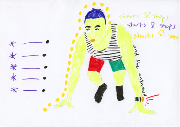 Kim Engelen, Confession Drawings, No.58, Starts & Stops, 3 September 2022