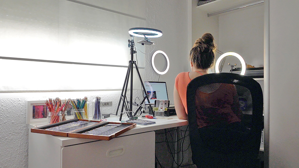 Kim Engelen. Confession Drawings, kim at work, 2022